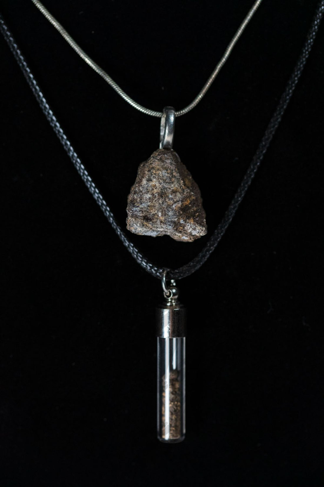 Stegosaurus Bone Powder Capsule Necklace